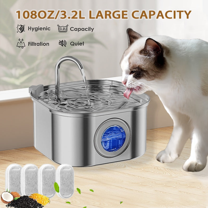 💧HappyPaws Stainless Steel Pet water Fountain