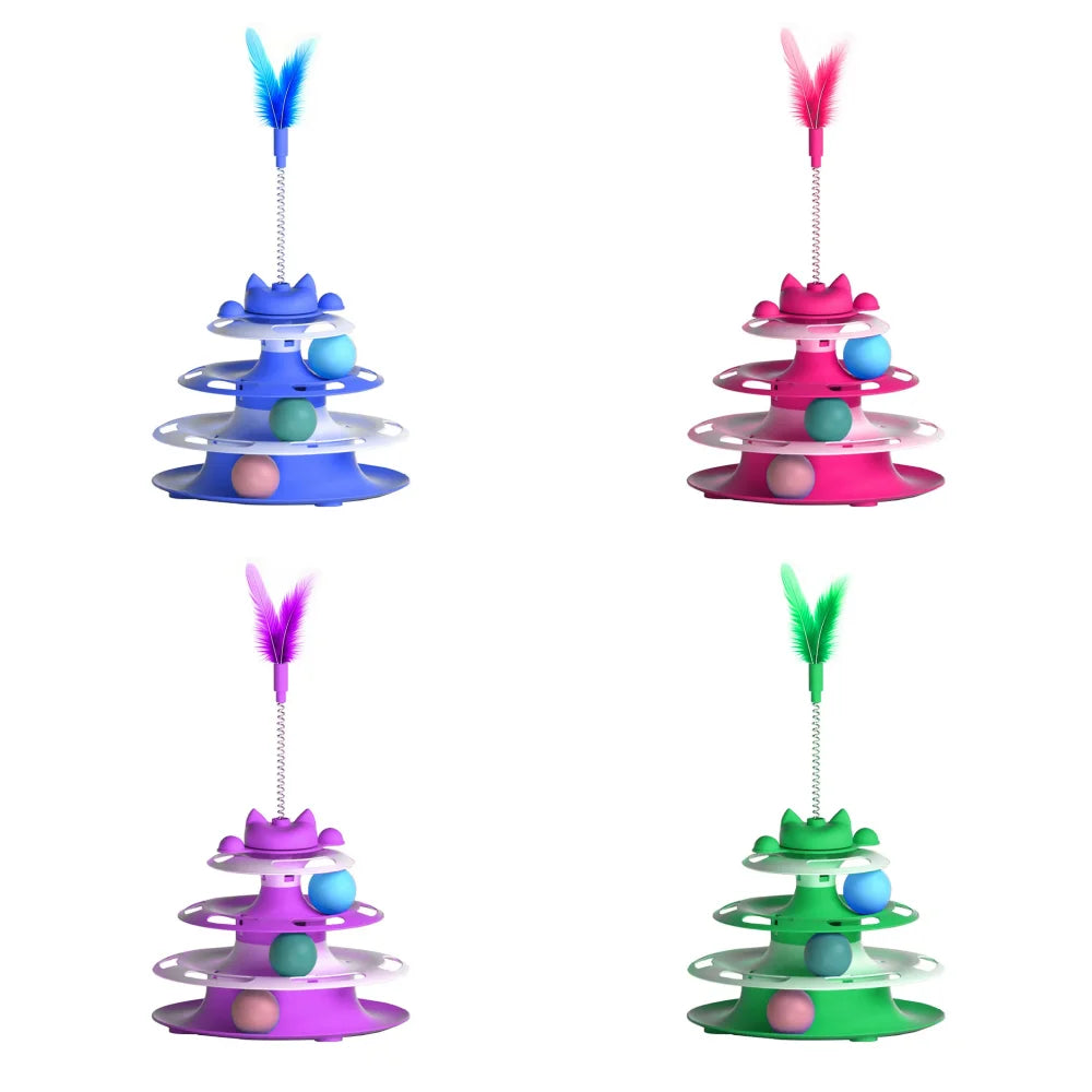🐾HappyPaws 3-Tier Interactive Cat Toy