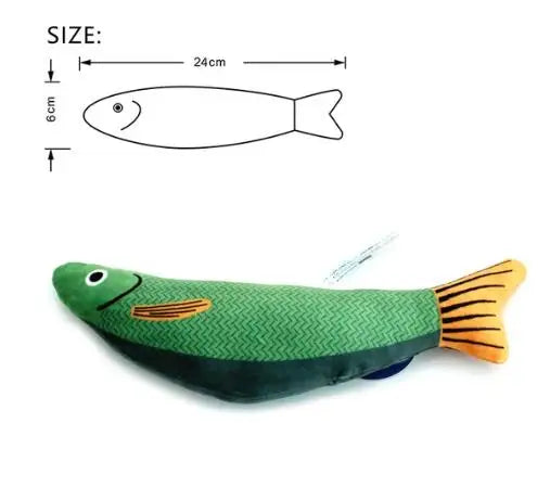 😺HappyPaws Colorful Fish Cat Toy