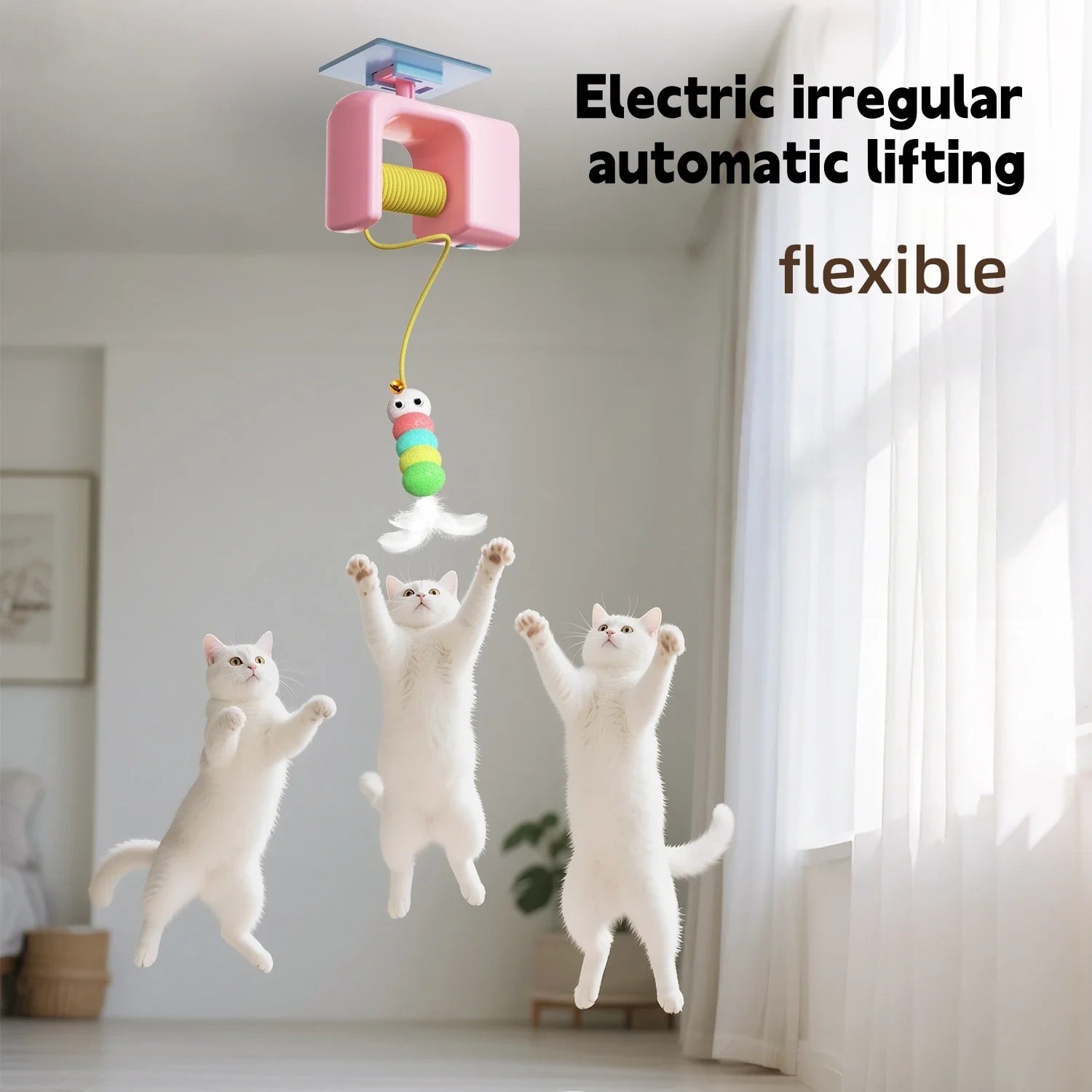 🐾HappyPaws Interactive Hanging Cat Toy