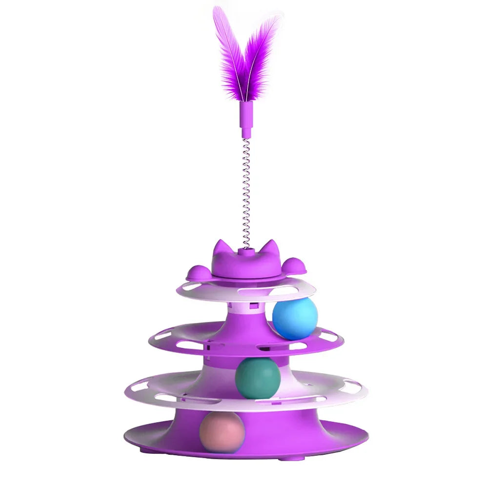 🐾HappyPaws 3-Tier Interactive Cat Toy