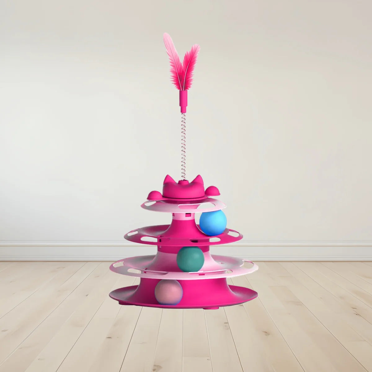 🐾HappyPaws 3-Tier Interactive Cat Toy