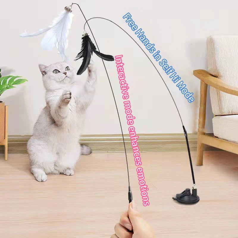 🐾HappyPaws Interactive Cat Wand Toy