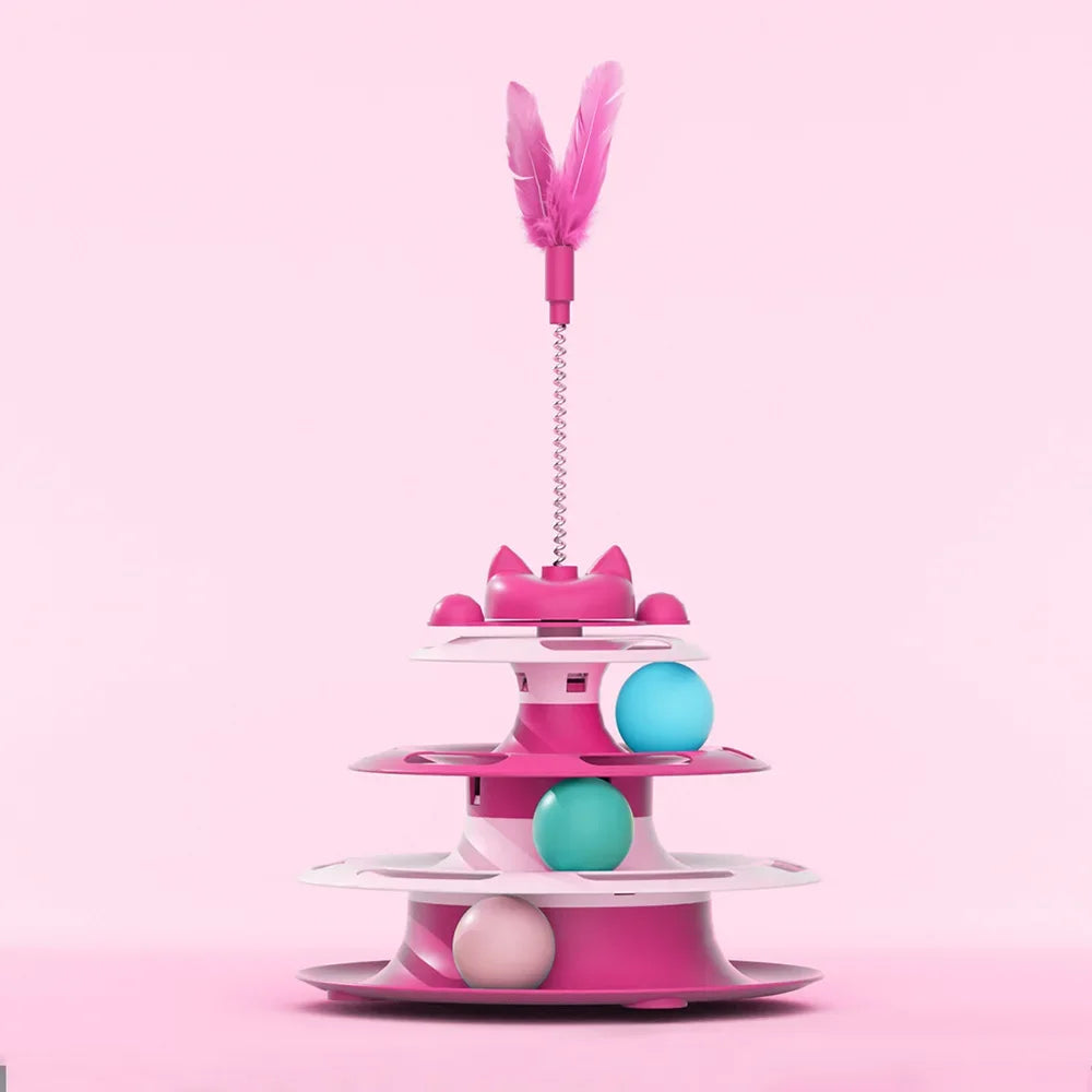 🐾HappyPaws 3-Tier Interactive Cat Toy