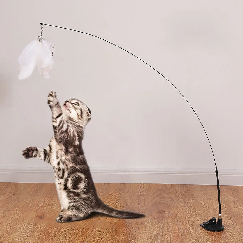 🐾HappyPaws Interactive Cat Wand Toy