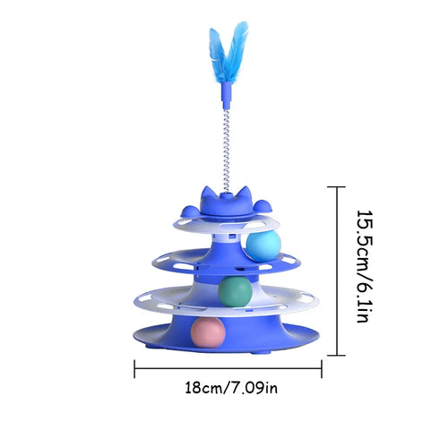 🐾HappyPaws 3-Tier Interactive Cat Toy