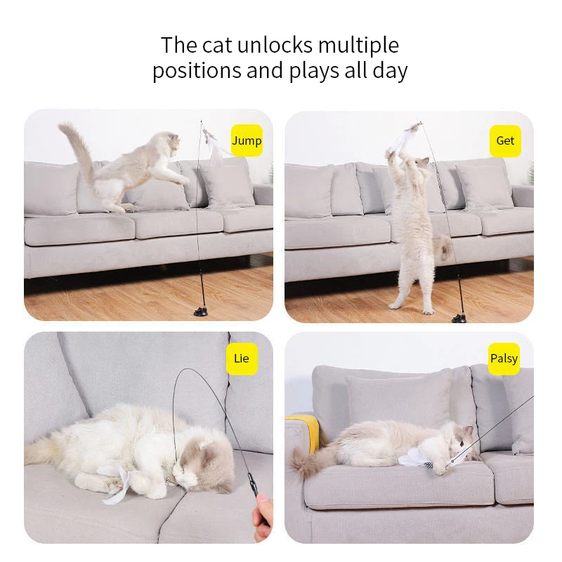 🐾HappyPaws Interactive Cat Wand Toy