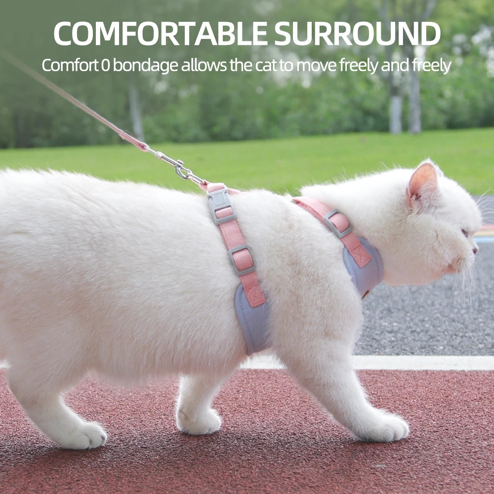 😺HappyPaws Cat Harness & Leash Set